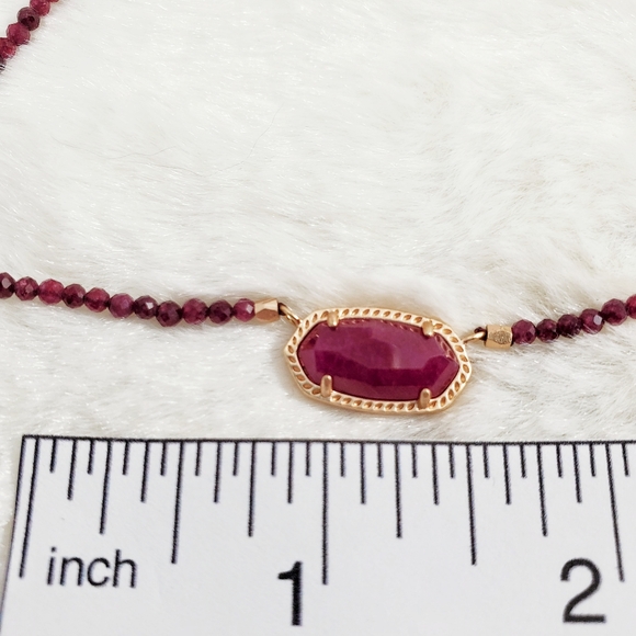 Kendra Scott Beaded Elisa Necklace in Maroon Jade - Picture 6 of 8